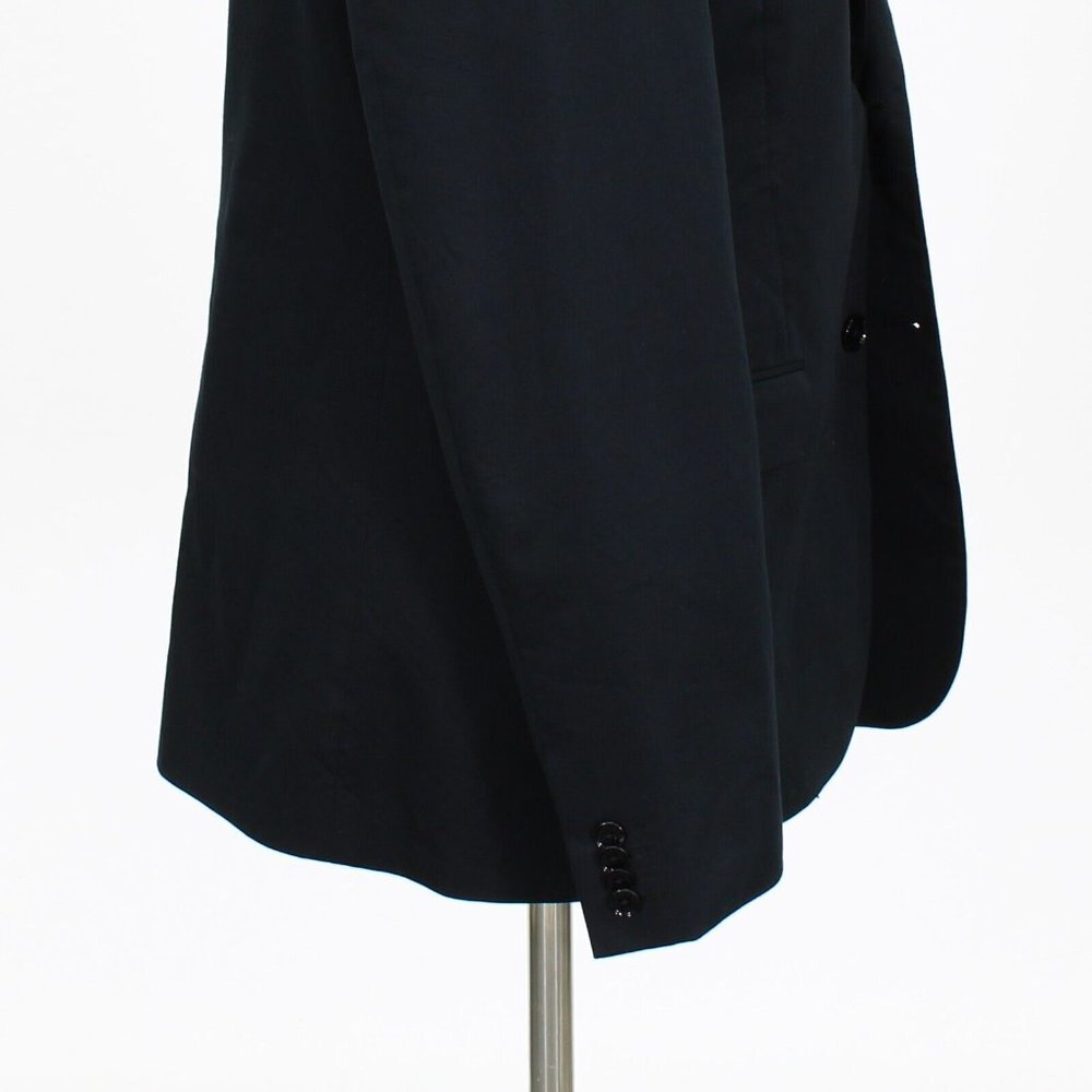 Express 44L Black Solid Cotton 2-Button Sport Coa… - image 7